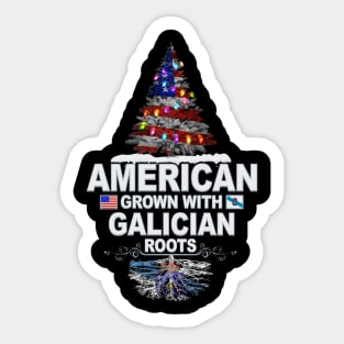 Christmas Tree  American Grown With Galician Roots - Gift for Galician From Galicia Sticker